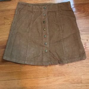 Tan Corduroy Skirt
